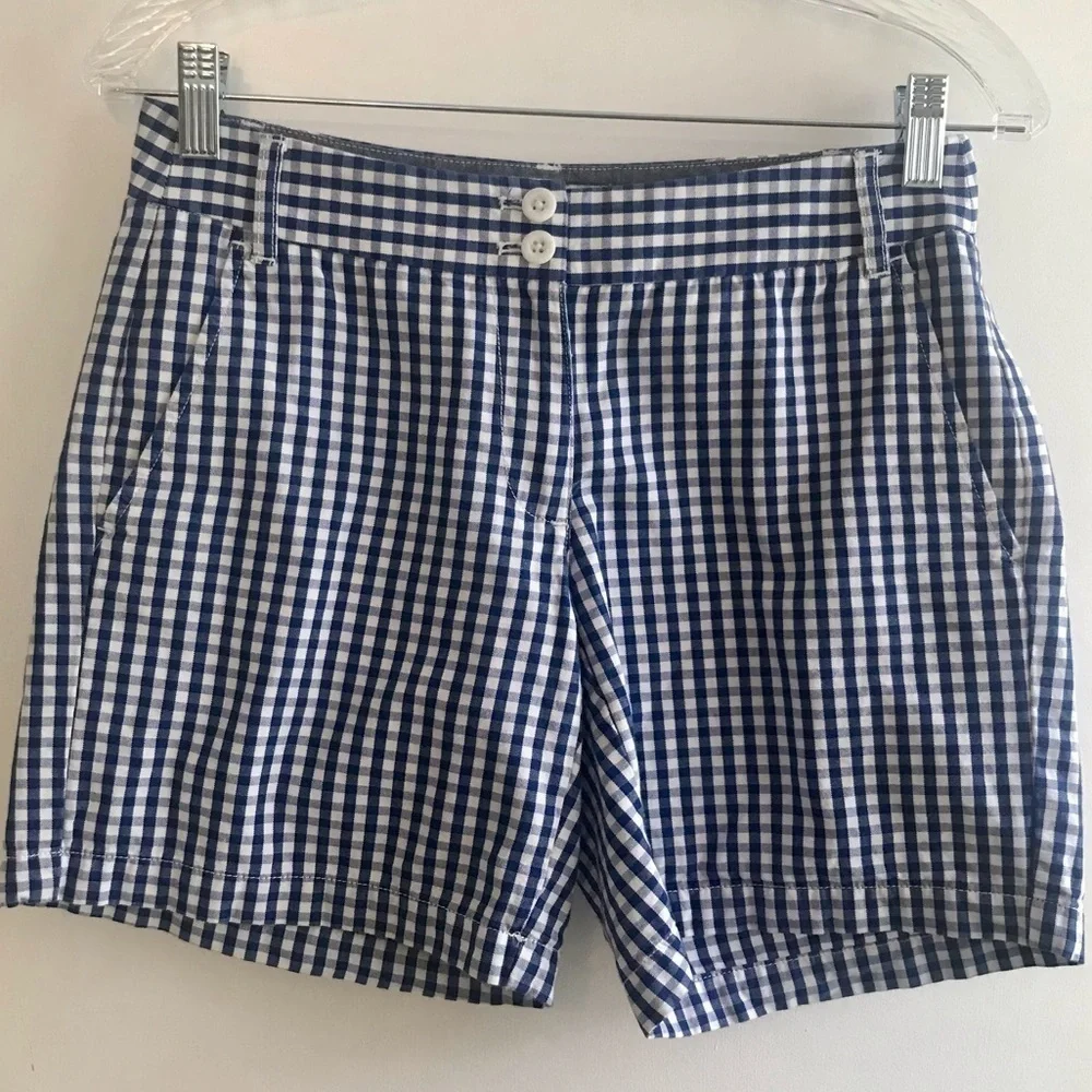 Nautica Women’s Blue Gingham Shorts - Picture 3 of 12